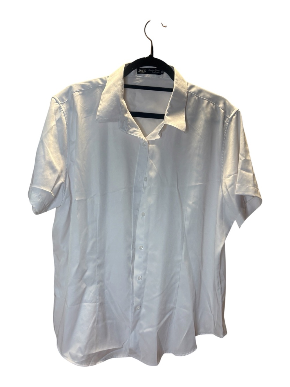J. VER White Button-Down Shirt - Classic Women's Top